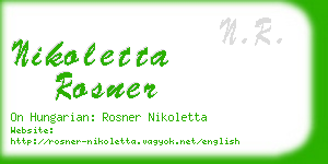 nikoletta rosner business card